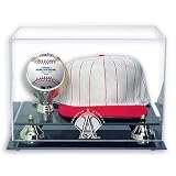 Mounted Memories Los Angeles Angels of Anaheim Golden Classic Acrylic Cap and Ball Logo Case