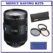 Sony 24 -70mm f/2.8 Carl Zeiss Vario Sonnar T Zoom Lens + Tiffen 77mm Introductory 3pc Filter Kit