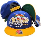 Denver Nuggets Royal Two Tone Plastic Snapback Adjustable Plastic Snap Back Hat / Cap
