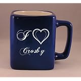Laser Engraved Coffee Mug with I Love Crosby by