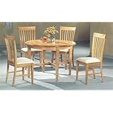 Set of 2 Contemporary Style Maple Finish Dining Chairs
