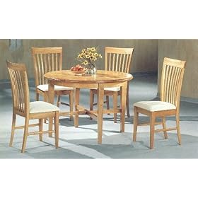 Set of 2 Contemporary Style Maple Finish Dining Chairs