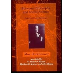 Between Philosophy and Social Science: Selected Early Writings (Studies in Contemporary German Social Thought)
