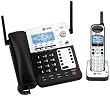 AT&T SB67118 DECT 6.0 Corded/Cordless Phone, Black/Silver, 1 Base and 1 Handset