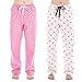 Noble Mount Women's Cotton Flannel Lounge Pants (2 Pack)