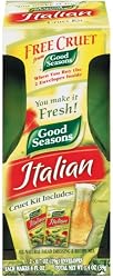 Good Seasons Italian Dressing Mix, 2 Packages with Cruet, 1.4 Oz. Net