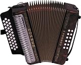 Hohner 3500 Corona II FBbEb Diatonic Accordion, Red Pearl