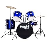 Mendini MDS80-BL Complete Full Size Senior 5-Piece 6-Ply Birch Wood Blue… Picture