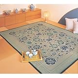 【数量限定半額セール!】い草ラグカーペット 『ぼたん』 サイズ:176×240cm カラー:ブルー(#1724360)