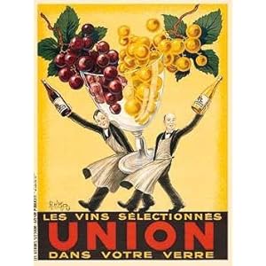 Vintage UNION WINE WAITERS BAR LIQUOR POSTER by Robys Vintage UNION WINE WAITERS BAR LIQUOR POSTER by Robys