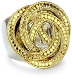 Anna Beck Designs "Timor" Woven Rose Bud 18k Gold Plated Ring, Size 7