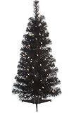 3' Black Pencil Pine Pre-Lit Artificial Christmas Tree - Clear Lights