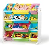 Tot Tutors Kids' Toy Organizer With Storage Bins, Pastel