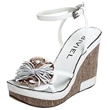 Biviel Womens 506 Platform Ankle Wrap Sandal