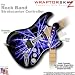 Lightning Blue WraptorSkinz Skin fits Rock Band Stratocaster Guitar for Nintendo Wii, XBOX 360, PS2 & PS3 (GUITAR NOT INCLUDED)