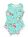 PoshPeanut® Cute Toddler Baby Girls' Floral Summer Outfit PomPom Romper