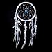 Caught Dreams Dream Catcher ~ White Suedette with Turquoise Stones 8.5