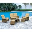 Alfresco Home 44-3020 Mackinac All Weather Wicker Deep Seating Swivel Group