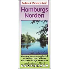 Radeln und Wandern Hamburgs Norden. Freizeit und Wanderkarte 1 : 20 000: Alsterwanderweg von Alsterdorf bis Mellingburger Schleuse - Niendorfer Gehege - Raakmoor