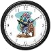 Pirate Sea Captain with Peg Leg - Parrot on Shoulder - Pirate Theme Wall Clock by WatchBuddy Timepieces (White Frame)
