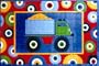 LA Rug Big Wheels Rug 39"x58"