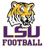 LOUISIANA STATE UNIVERSITY TIGERS FOOTBALL clear vinyl decal car truck sticker LSU