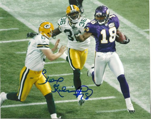 KOREN ROBINSON,MINNESOTA VIKING,GREEN BAY PACKERS,SEATTLE SEAHAWKS,SIGNED,AUTOGRAPHED,8X10 PHOTO,COA, RARE HARD PHOTO TO FIND