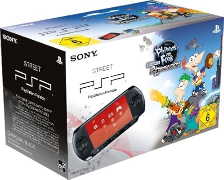 PlayStation Portable - Konsole E1004, schwarz mit Phineas & Ferb: Quer duch die 2. Dimension