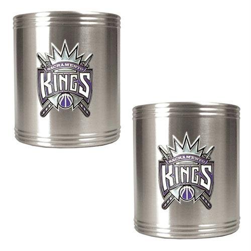 NBA Sacramento Kings Two Piece Stainless Steel Can Holder Set - Primary Logo