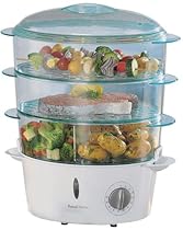 Russell Hobbs 3501 Steamer with 3 layers, 60 minute timer and stackable facility for easy storage