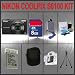 Nikon Coolpix S6100 Digital Camera (Black) + Huge Accessories Package Including 8GB SDHC Memory Card + EN-EL12 Extra Replacement Li-ion Battery Pack + Hi-Speed SD Card Reader + Carrying Case + Table Top Tripod + Lens Cleaning Kit + LCD Screen Protectors Kit