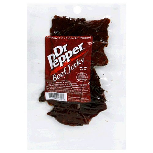 Texas Elk Company Dr Pepper Beef Jerky, 4-Ounce Packages (Pack of 3) by Dried Beef