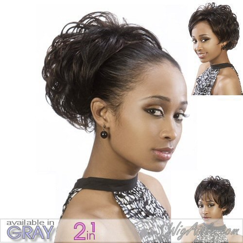 LGB-801 (Motown Tress) - Synthetic Half Wig in JET BLACK