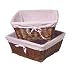 Baby : Set of 2 Cherry Baskets with Pink Liners- 16x16"