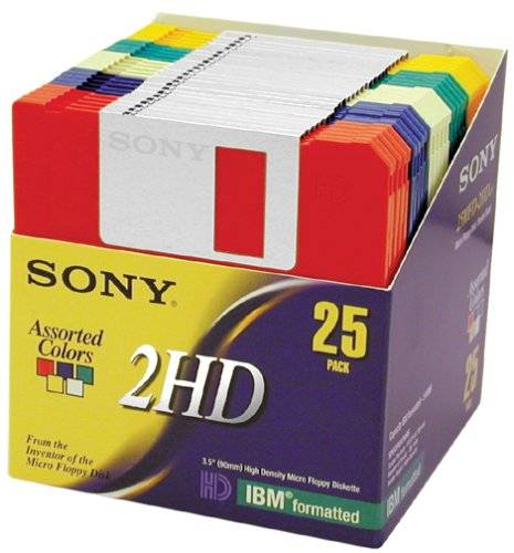 Sony 2HD 3.5 IBM Formatted Floppy Disks (25-Pack)