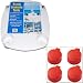 RIO SPORTS Beach Umbrella Universal Table Caddy and Four Snack Bag Caps for Coverering and Sealing Your Bags while Traveling
