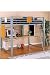 Computer Desk Loft Study Bunk Bed, 72.5Hx80.25W, SILVER