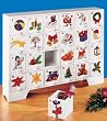 Wenko Adventskalender " Holz" wei� in farbigen Dekoren