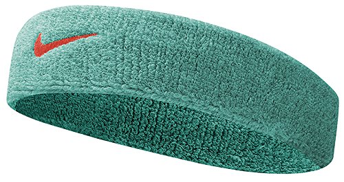 Nike Tennis Swoosh Headband (One Size Fits Most, Diffused Jade/Light Crimson)