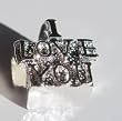 Silver Plated "I Love You" Fits Pandora Spacer Bead, 14mm (1)