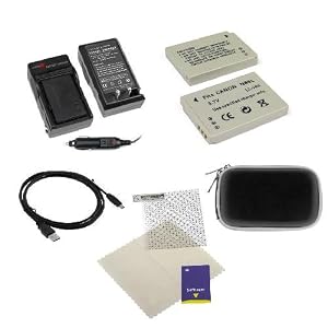 New Replacement Battery + Charger + Black Eva Case + Screen Protector + USB Cable for Canon Digital ELPH PowerShot SD790 IS