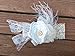 White Baby Girl Boutique Floral Headband White for Christening, Communion, Blessing