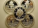 Five 2005 $20 Liberty Dollars - $100 Face Value Mint Set - Proofs By Norfed