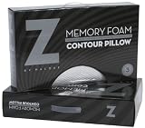 Z by Malouf Memory Foam Molded Contour Neck Pillow - Luxurious Washable Cover, STANDARD