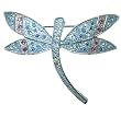 Blue Dragonfly Brooch