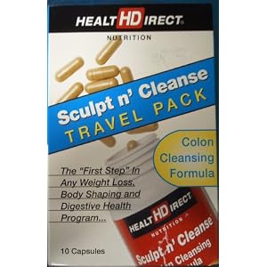 Saúde Direct - Pacote Sculpt n 'Travel Cleanse, 10 Cápsulas