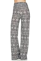 2LUV Women's Printed High Waisted Palazzo Pants