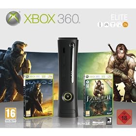 Console Xbox 360 Elite (120 Go) + Halo 3 + Fable 2