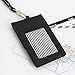 Genuine Leather Credit Card Holder Wallet with Mirror ID Badge Case with Neck Strap