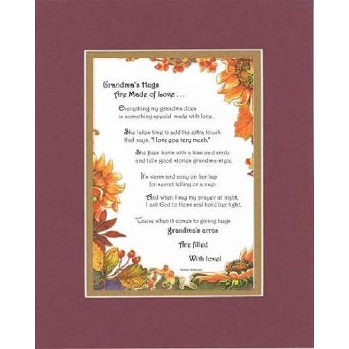 Heartfelt Poem for GrandParents - Grandma's Hugs are Made of Love Poem ...